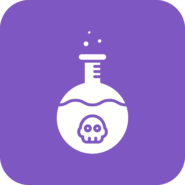 El icono del vector químico tóxico se puede utilizar para el conjunto de iconos de Investigación y Ciencia