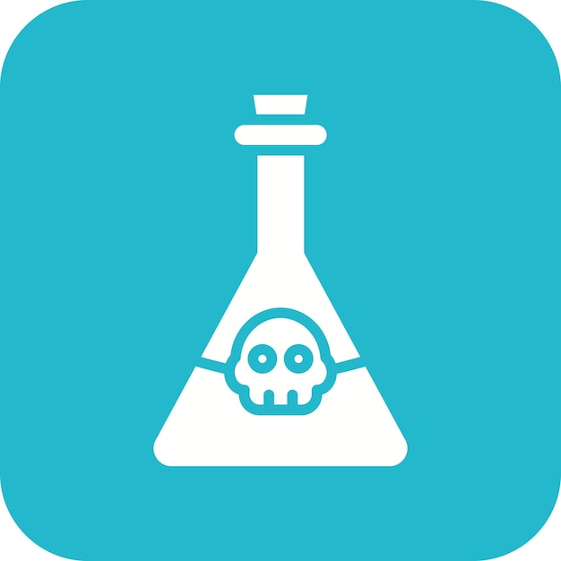 El icono del vector químico del veneno se puede usar para el conjunto de iconos de química