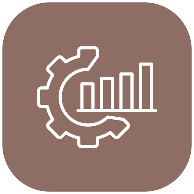 El icono de vector de racionalización se puede utilizar para el conjunto de iconos de Business Analytics