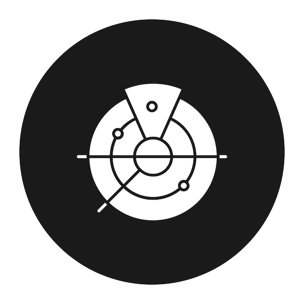 El icono del vector de radar del ejército se puede usar para el conjunto de iconos militares