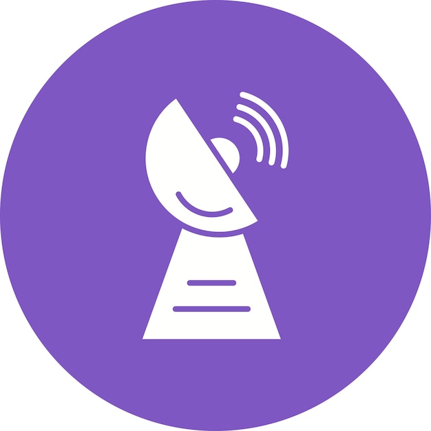 El icono del vector de radar se puede utilizar para el conjunto de iconos de tecnología espacial