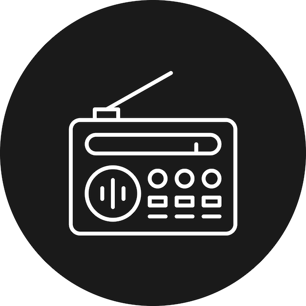 El icono del vector de radio se puede usar para el conjunto de iconos de Homeware