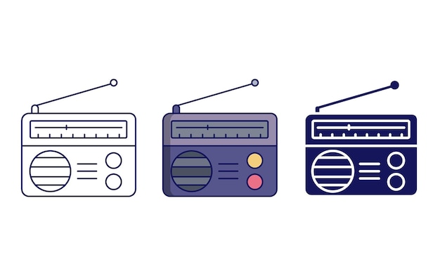 Icono de vector de radio