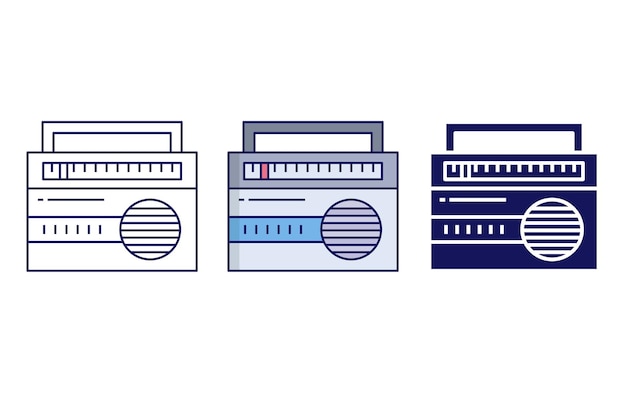 Icono de vector de radio