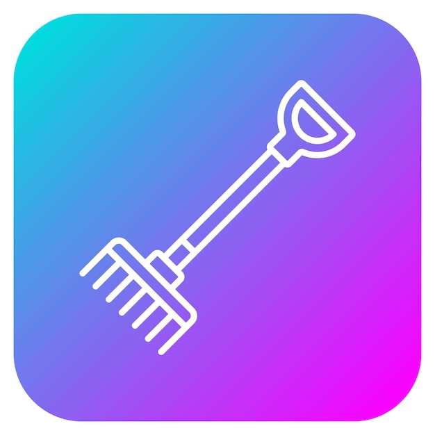 El icono del vector Rake se puede usar para el conjunto de iconos de otoño