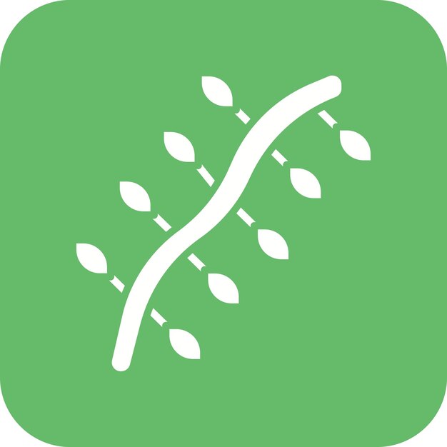 El icono del vector de la rama del árbol se puede usar para el conjunto de iconos de invierno