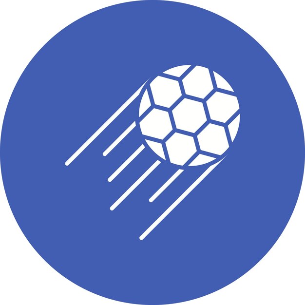 El icono del vector rápido de la pelota se puede usar para el conjunto de iconos de fútbol