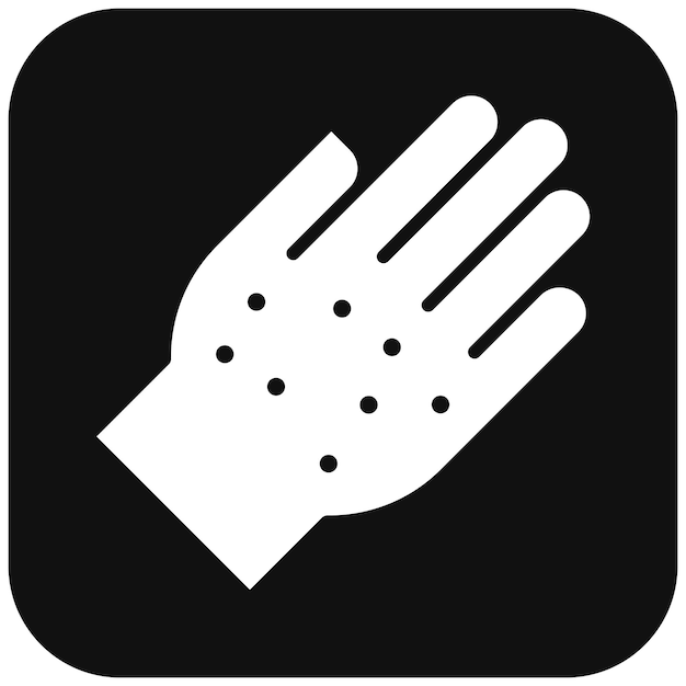 El icono del vector Rash se puede usar para el conjunto de iconos de Shoemaker