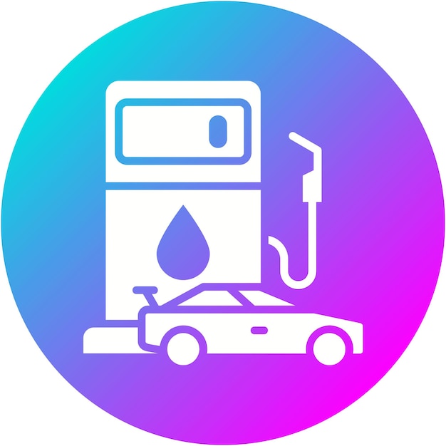 El icono del vector de reabastecimiento de combustible se puede usar para el conjunto de iconos de Auto Racing