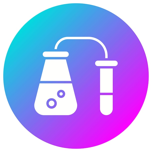 El icono del vector de reacción química se puede utilizar para el conjunto de iconos de química
