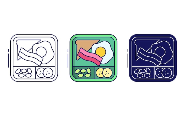 icono de vector de rebanada de pan de salmón