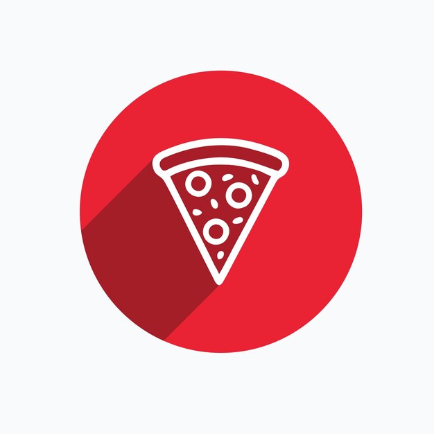 El icono del vector de las rebanadas de pizza