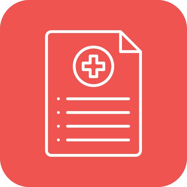 El icono del vector de la receta se puede utilizar para el conjunto de iconos médicos