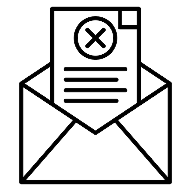 El icono del vector de rechazo se puede utilizar para el conjunto de iconos de Derechos Humanos