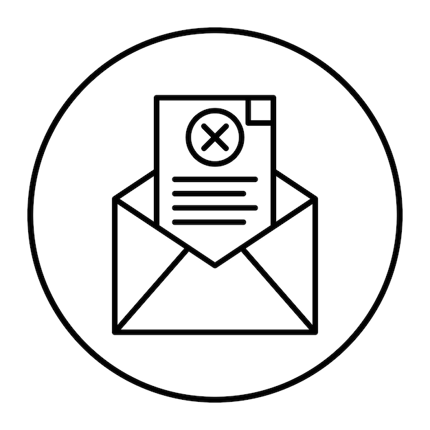 El icono del vector de rechazo se puede utilizar para el conjunto de iconos de Derechos Humanos