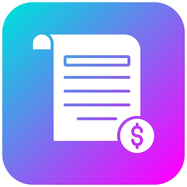 El icono del vector de recibo se puede utilizar para el conjunto de iconos de compras del viernes