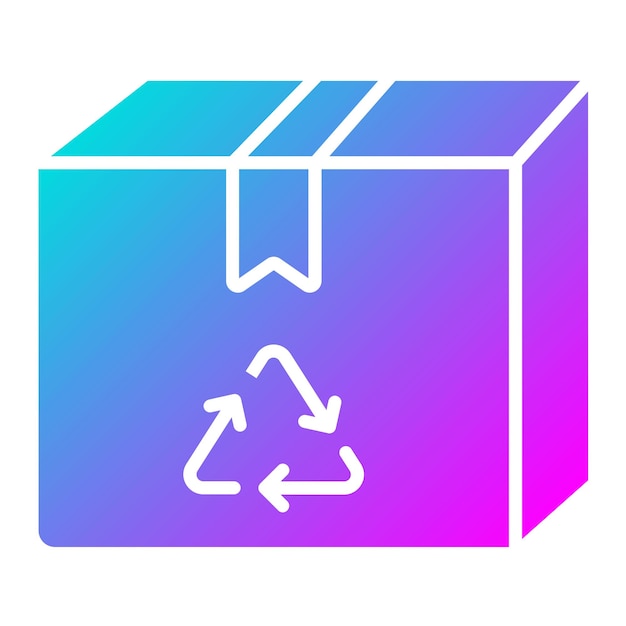 El icono del vector de reciclaje de paquetes se puede utilizar para el conjunto de iconos de entrega y logística