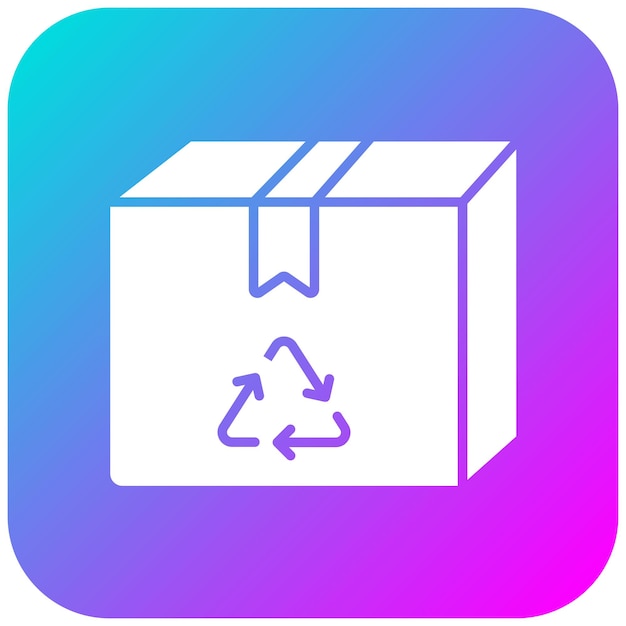El icono del vector de reciclaje de paquetes se puede utilizar para el conjunto de iconos de entrega y logística