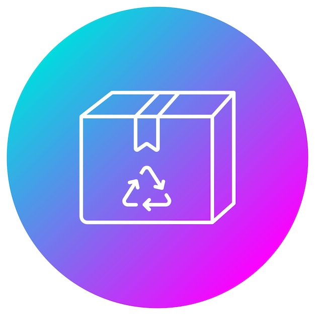 El icono del vector de reciclaje de paquetes se puede utilizar para el conjunto de iconos de entrega y logística
