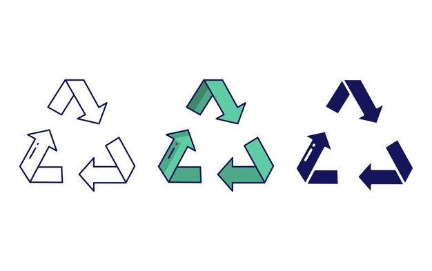 Icono de vector de reciclaje