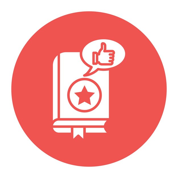 El icono del vector de recomendación se puede utilizar para el conjunto de iconos de literatura