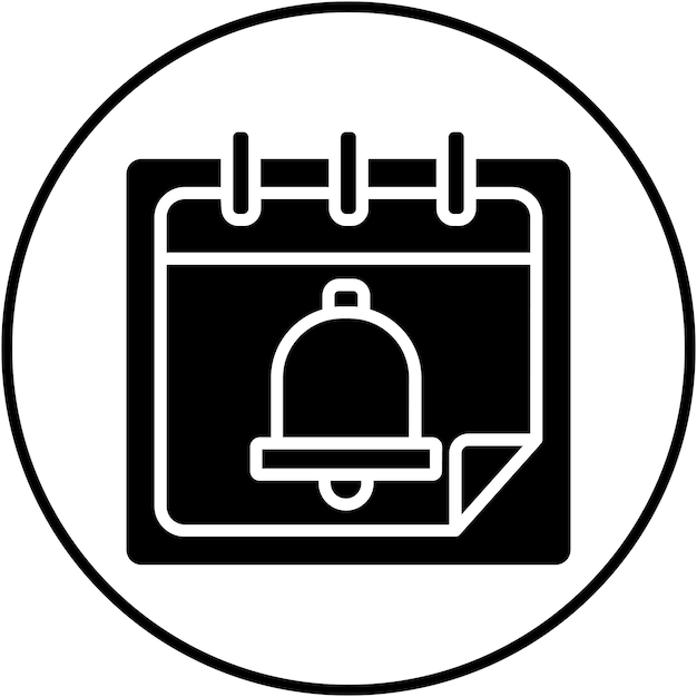 El icono del vector de recordatorio se puede usar para el conjunto de iconos de hora y fecha