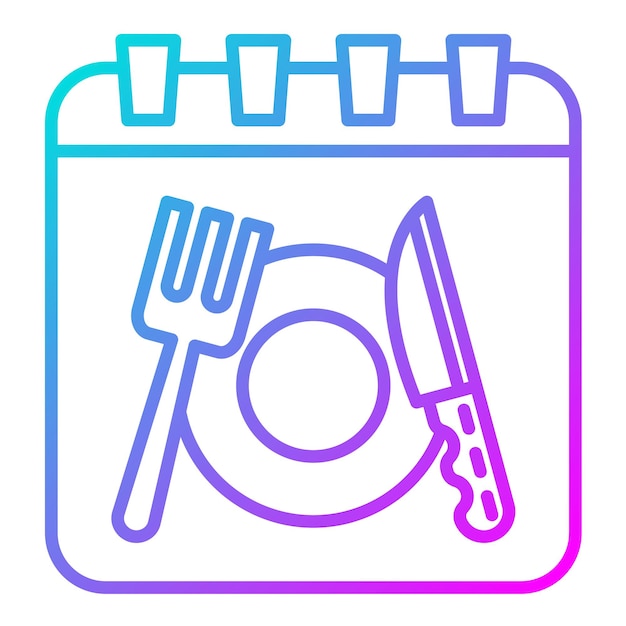 El icono del vector de recordatorio se puede usar para el conjunto de iconos del restaurante