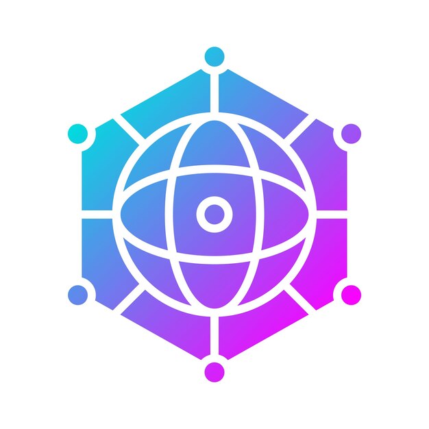 El icono del vector de red mundial se puede utilizar para el conjunto de iconos de alojamiento web