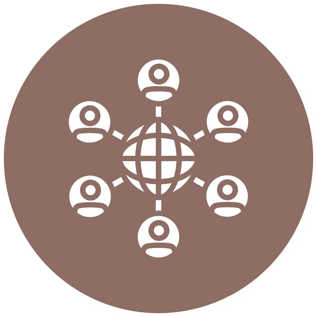 El icono de vector de red profesional se puede utilizar para el conjunto de iconos de red