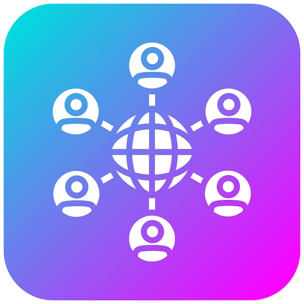 El icono de vector de red profesional se puede utilizar para el conjunto de iconos de red