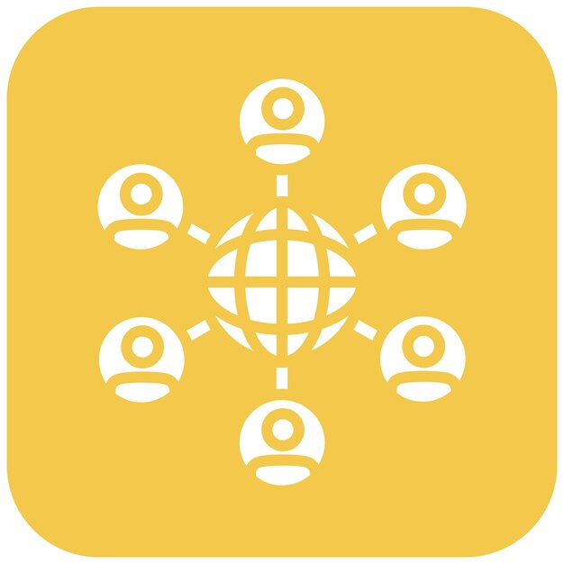 El icono de vector de red profesional se puede utilizar para el conjunto de iconos de red