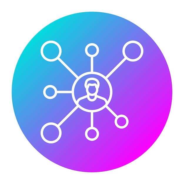 El icono del vector de red se puede utilizar para el conjunto de iconos de búsqueda de empleo