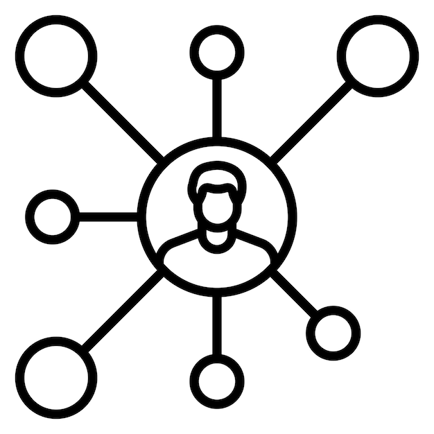 El icono del vector de red se puede utilizar para el conjunto de iconos de búsqueda de empleo