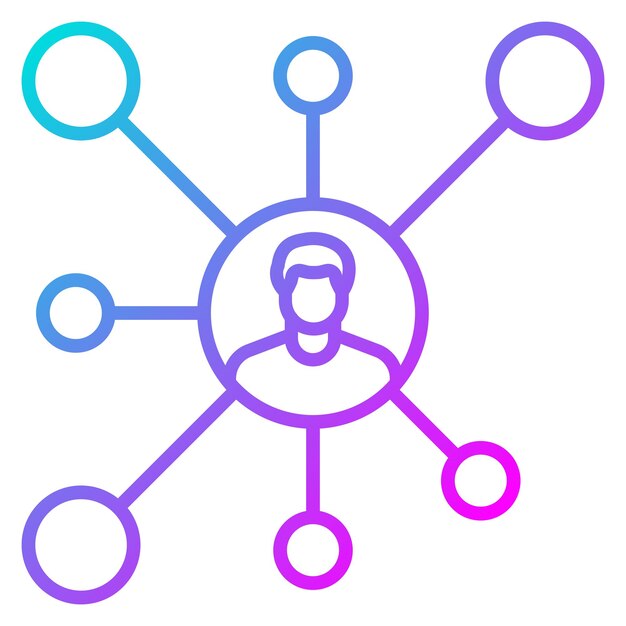 El icono del vector de red se puede utilizar para el conjunto de iconos de búsqueda de empleo