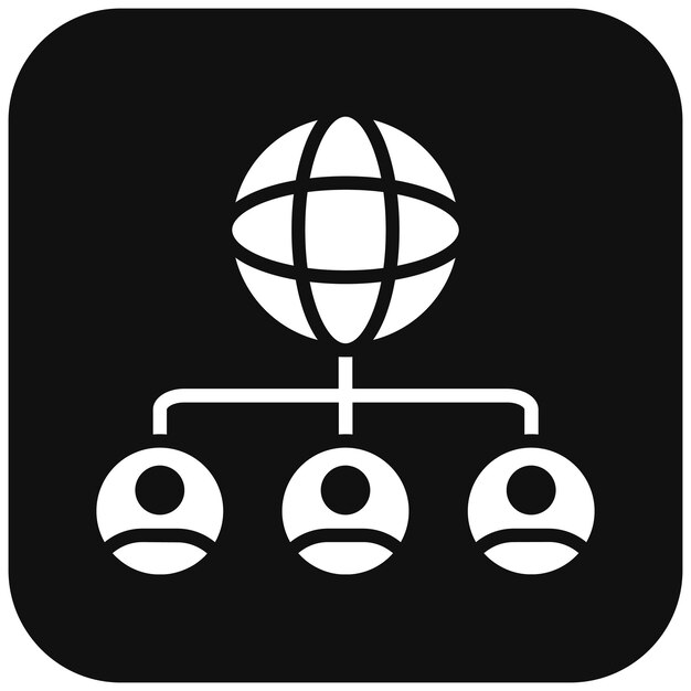 El icono del vector de red sombrío se puede usar para el conjunto de iconos de corrupción