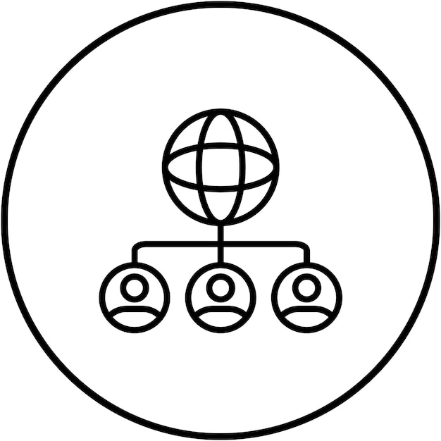 El icono del vector de red sombrío se puede usar para el conjunto de iconos de corrupción