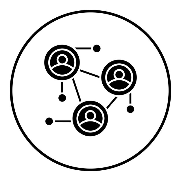 El icono del vector de red del usuario se puede utilizar para el conjunto de iconos de SEO y SEM