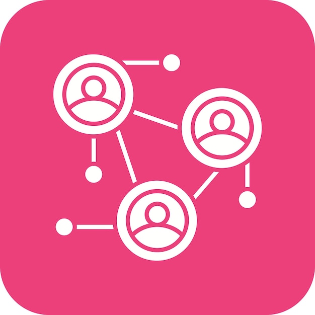 El icono del vector de red del usuario se puede utilizar para el conjunto de iconos de SEO y SEM