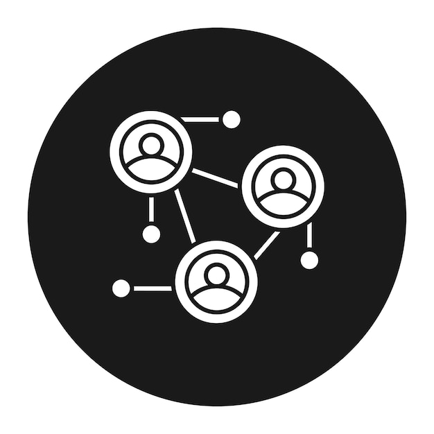 El icono del vector de red del usuario se puede utilizar para el conjunto de iconos de SEO y SEM