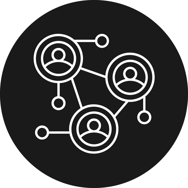 El icono del vector de red del usuario se puede utilizar para el conjunto de iconos de SEO y SEM