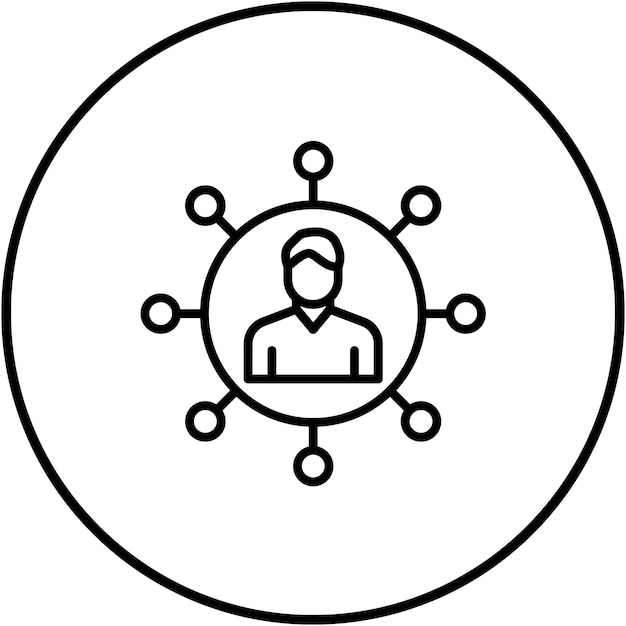 El icono del vector de redes empresariales se puede utilizar para el conjunto de iconos de redes