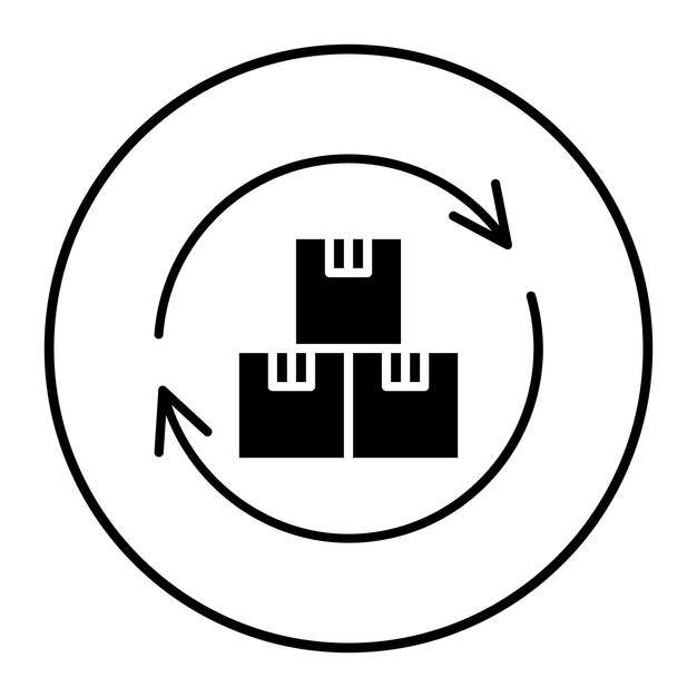 El icono del vector de reenvío se puede utilizar para el conjunto de iconos del almacén