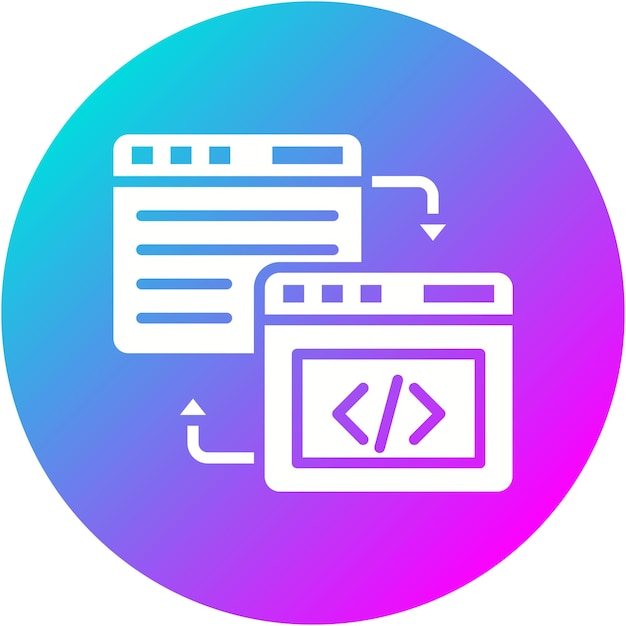 El icono del vector de refactorización de código se puede utilizar para el conjunto de iconos de programación informática