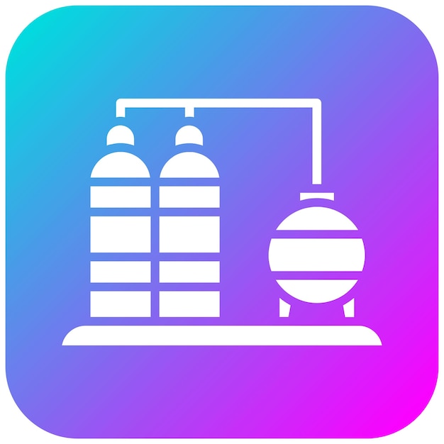 El icono del vector de la refinería se puede utilizar para el conjunto de iconos de fabricación