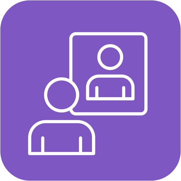 El icono del vector de reflexión se puede utilizar para el conjunto de iconos de crecimiento personal