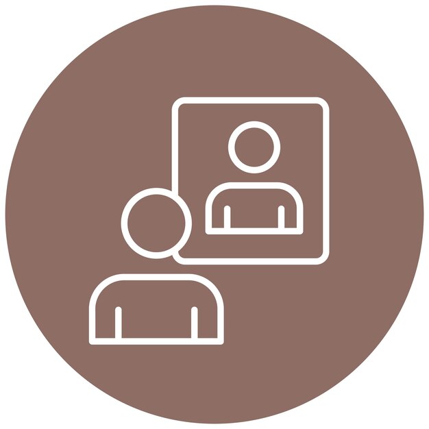 El icono del vector de reflexión se puede utilizar para el conjunto de iconos de crecimiento personal