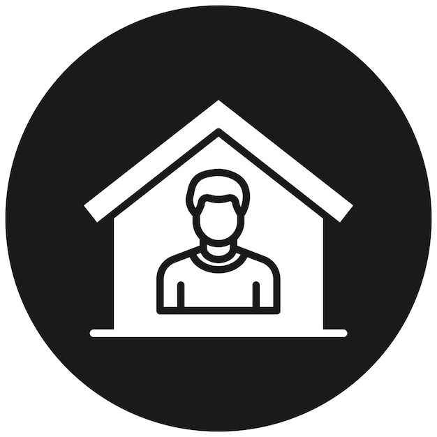 El icono del vector de refugio se puede usar para el conjunto de iconos de desastres naturales