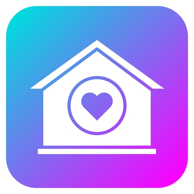 El icono del vector de refugio se puede usar para el conjunto de iconos de donaciones