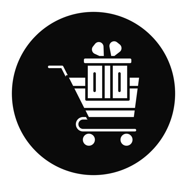 El icono del vector de regalos de compras se puede utilizar para el conjunto de iconos del supermercado