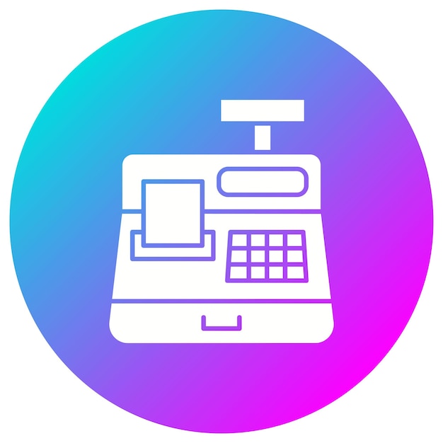 El icono del vector del registro de efectivo se puede utilizar para el conjunto de iconos de la farmacia